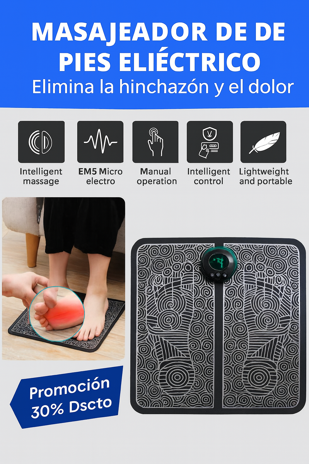 🔥 Masajeador de Pies – ¡Alivio Duradero y Relax Total! 🦶✨2025