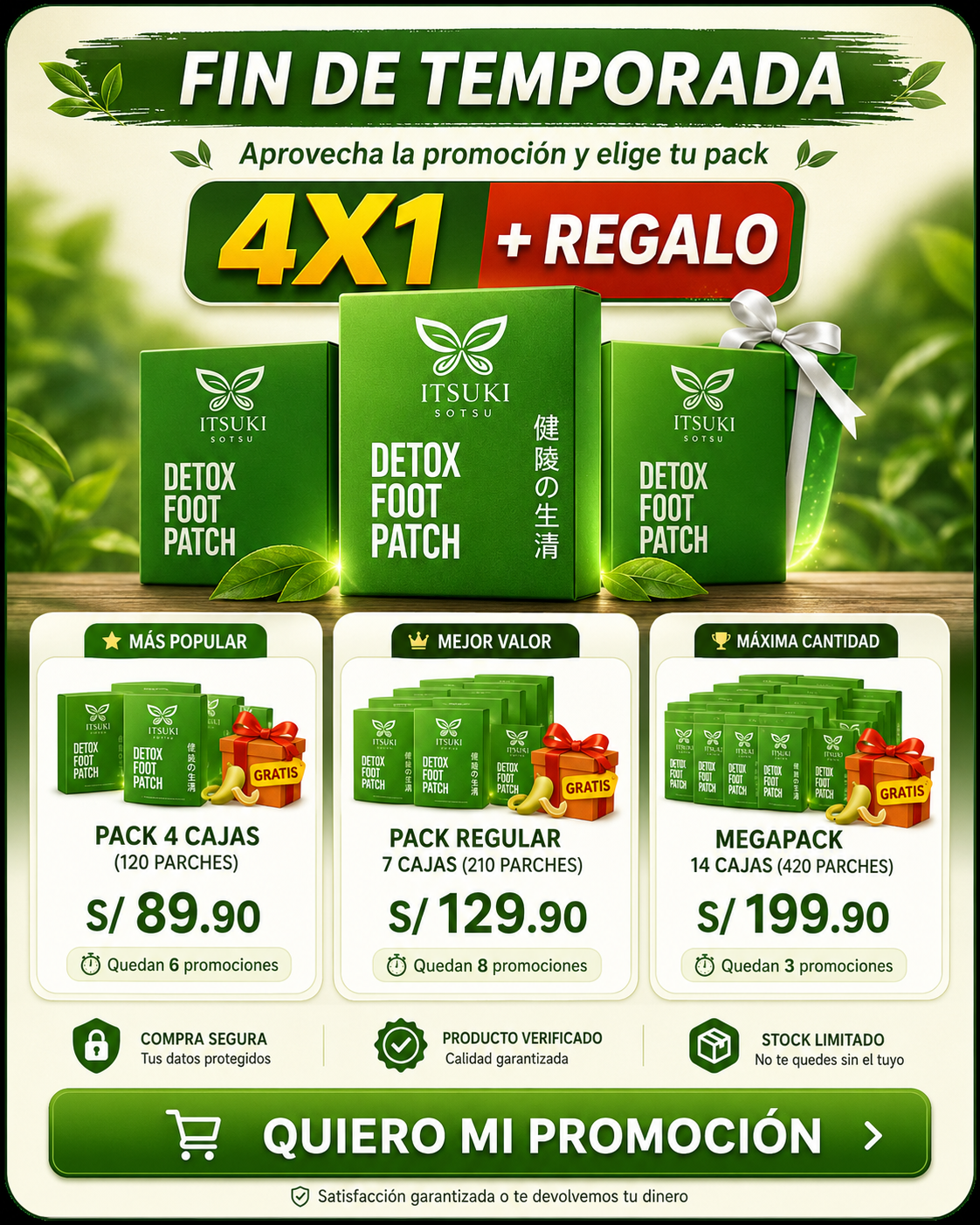 PARCHES DETOX ORIGINALES PROMOCIÓN 4X1