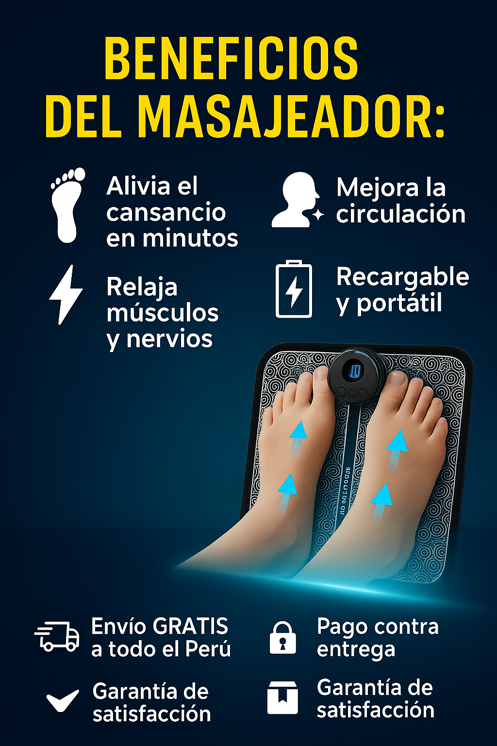 🔥 Masajeador de Pies – ¡Alivio Duradero y Relax Total! 🦶✨2025